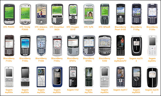 BlackBerry, HTC, Dopod atau iPhone